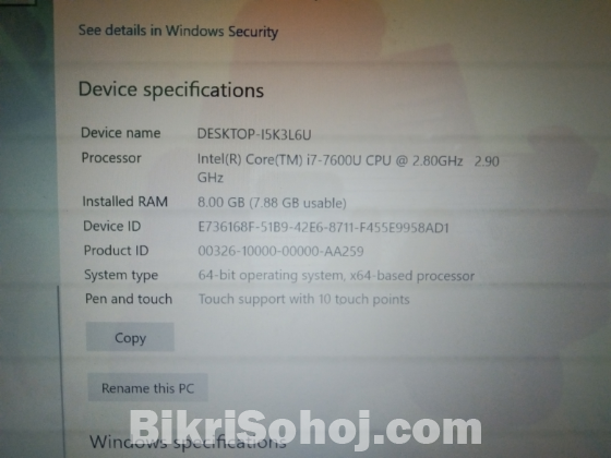HP ElireBook 840 G4 ( intel CoRE i7vPro 7th Gen
